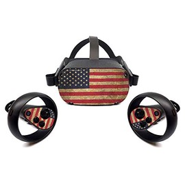 MightySkins Skin for Oculus Quest - Vintage Flag | Protective, Durable, and Unique Vinyl Decal Wrap Cover | Easy to Apply, Remove, and Change Styles | Made in The USA