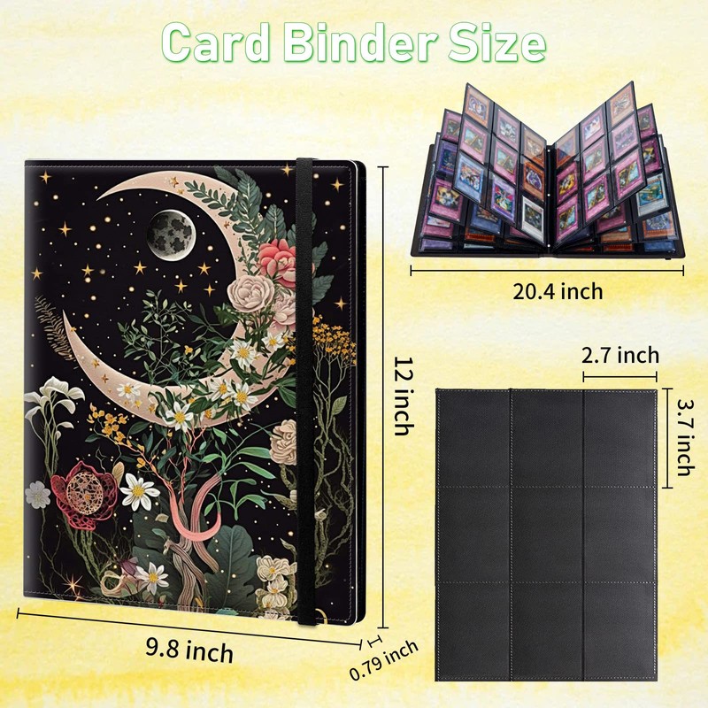 CGFGHHUY Card Binder 9 Pocket Trading Card Album Folder 360