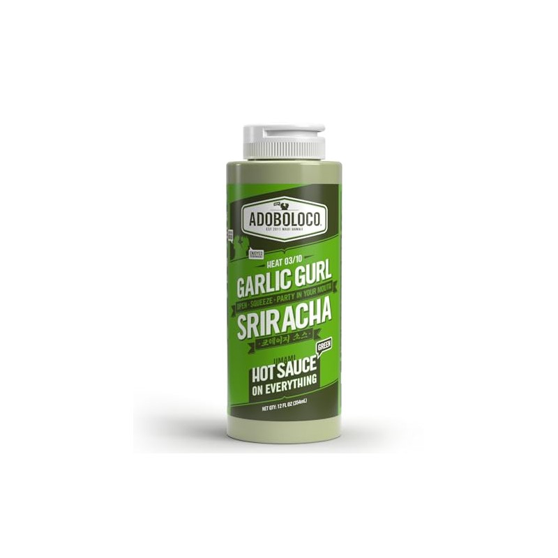 Adoboloco Garlic Gurl Sriracha Green Hot Sauce - 12oz, Jalapeno
