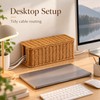 Under-Desk Cable Storage Box for Cord Organization – Hand-Woven Hanging