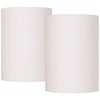 Set of 2 Tall Drum Lamp Shades White Small 8"