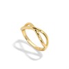 TOLLI Infinity Ring | Sterling Silver | Eternity | Eternal | Forever Loop | Love | Timeless | Classic | Handcrafted (Gold, 7) (N)