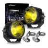 Par Faros Auxiliares De Redondos Led Niebla Jeep Wrangler Jk