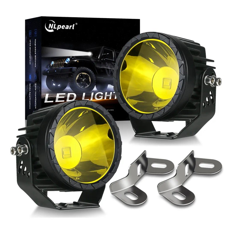Par Faros Auxiliares De Redondos Led Niebla Jeep Wrangler Jk