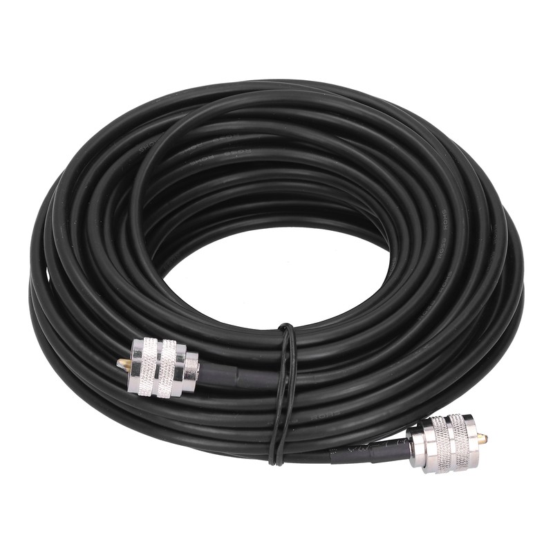 RF Coaxial Cable Black UHF Male to PL259 Electronic Converter