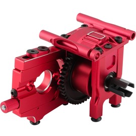 GIXCEL 46T Center Diff Set, Steel Differential Gear Set with Sliding Motor Mount Center Diff Mount Upgrade for RC 1/7 ARRMA 6S Felony FIRETEAM Infraction Mojave 1/8 6S Typhon KRATON Outcast (Red)