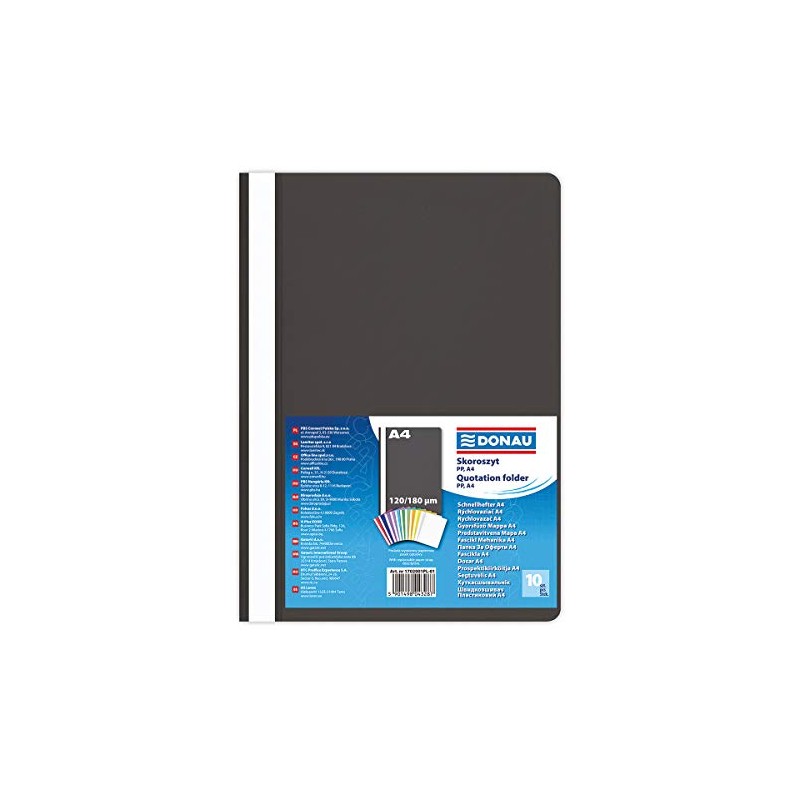 DONAU 1702001PL-01 Plastic File Folder A4 Black / Plastic Folder