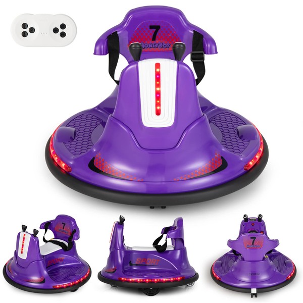 GLACER Electric Ride on Bumper Car, Soft Bumper w/2 Driving
