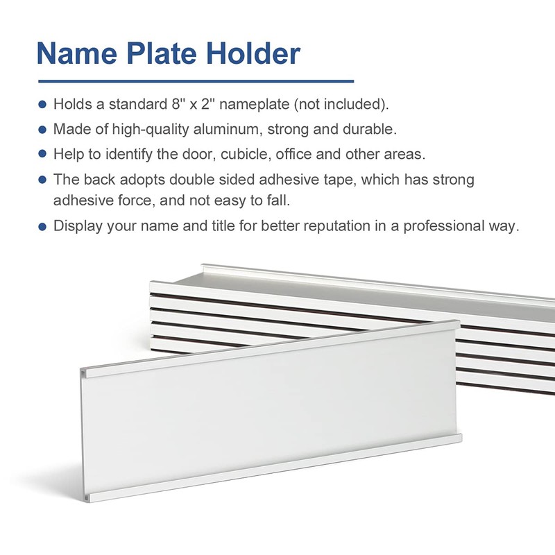 Lenink 6 Pack Name Plate Holder, Wall Mount Office Door