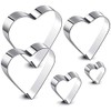 Plouluyt 5 Piece Heart Shape Cookie Cutter Set Valentine Cookie