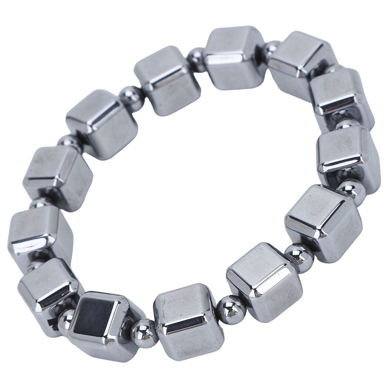 0.4in Terahertz Bracelet Rectangle Beads Good Thermal Conductivity Natural Terahertz