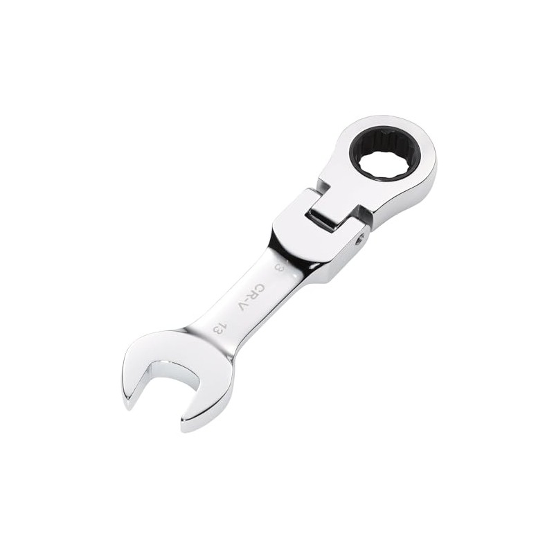 Draper 27969 HI-TORQ Metric Stubby Flexible Head Ratchet Combination Spanner,