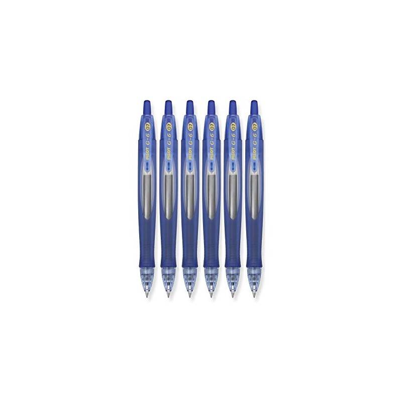 Pilot G6 Retractable Gel Ink Rolling Ball Pen, Refillable, G2
