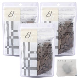 Naiad Gaskool Solid Type 5.3 oz (150 g) x 3 Pieces + Black Hair Bands Included