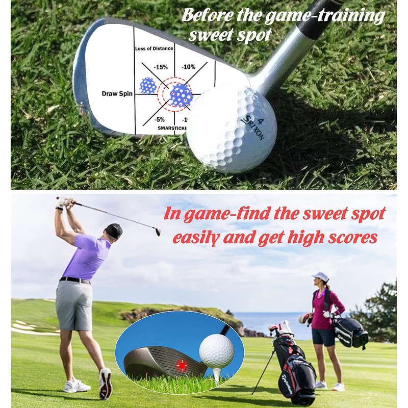 SMARSTICKER Golf Driver Blue Impact Tape Set Labels Standard Self-Teaching
