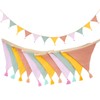 G2PLUS Fabric Bunting Banner with Tassel, 12PCS Double Sided Cotton