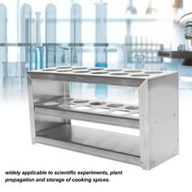 Fockety Tube Rack, 0.75in 12 Holes 3 Tiers Stainless Steel Test Tube Holder, Lab Stand Rack for Classroom, Lab School Scientific Experiments, Beads Liquid Seed Storage, Party