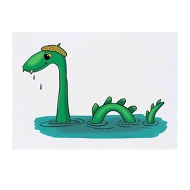 Azeeda 'Loch-Ness-Monster' Temporäres Tattoo - Hautfreundlicher & Ungiftiger Abziehbild · Wasserfest (TO00084987)