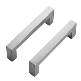 Ravinte 20 Pack Stainless Steel Cabinet Pulls 3-3/4 Inch Brushed Nickel Kitchen Cabinet Handles Square Kitchen Hardware for Cabinet Come with Screwdriver