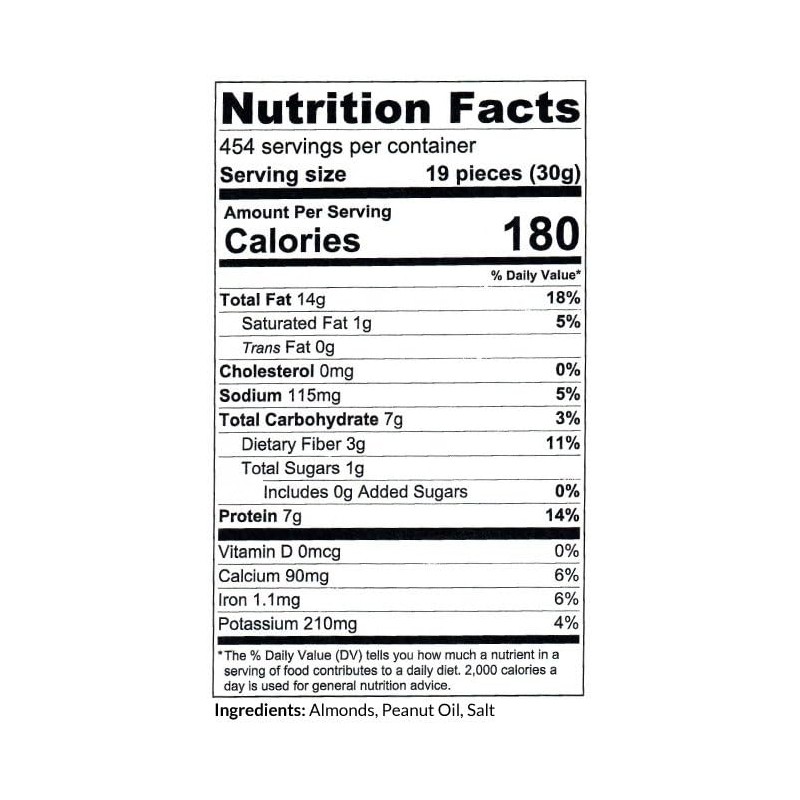 C.J. Dannemiller Chopped Almonds, Bulk 10 LB Box, Roasted &