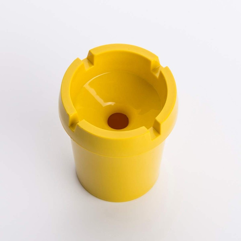 LST 5x Ashtray Storm Ashtray Smokeless Drink Holder Yellow Plastic