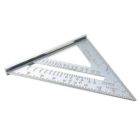 Aluminum Alloy Roofing Square,7" Rafter Angle Measure Triangle Guide Angle Protractor Miter Framing Measurement Carpenter Framing Measuring Tool