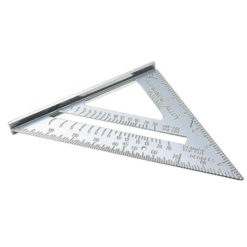 Aluminum Alloy Roofing Square,7" Rafter Angle Measure Triangle Guide Angle