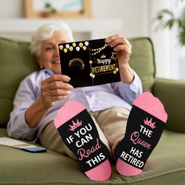 Retirement Gifts for Women, The Legend Has Retired Gift, Funny Socks for Women, Retirement Gifts for Her, Mum, Sister, Friends, Coworker