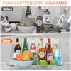 Clear 15.7'' Square Lazy Susan Turntable Organizer for Refrigerator -