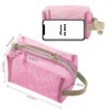 Derbway Transparent Toiletry Bag, Cosmetic Bag with Handle, 2 Layers