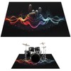 Drum Rug, 6 x 5 Ft Drum Mat with Non-Slip