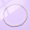 SANFACE 8mm Round Shell Pearl Necklace Set for Women