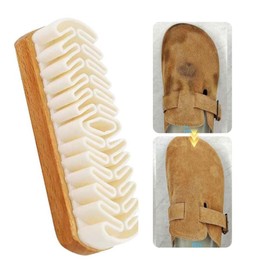 Suede Brush and Eraser Kit, 2-in-1 Rubber Cleaning Brush & Stain Eraser for Suede, Nubuck, Flocked & Matte Leather Shoes, Bags, Jackets (1-PCS)