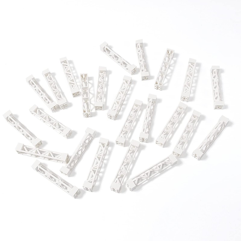 INIBUD Pillar Classic Block Parts Compatible Baseplate Roof Triangular White