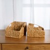 happimess BSK1007A-2SET Havanah Southwestern Hand-Woven Hyacinth Slanted Nesting Baskets with