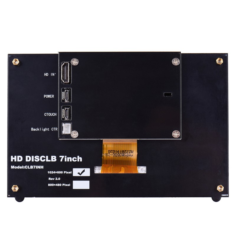 7 Inch HD IPS Capacitive Touchscreen Display 1024*600 Resolution Small