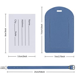 Luggage Tags, 6 Pcs Leather Baggage Labels Travel Luggage Tag with Name ID Card Suitcase Labels Tags for Luggage Bags Backpacks Cruise Waterproof Travel Accessories 6 Colors