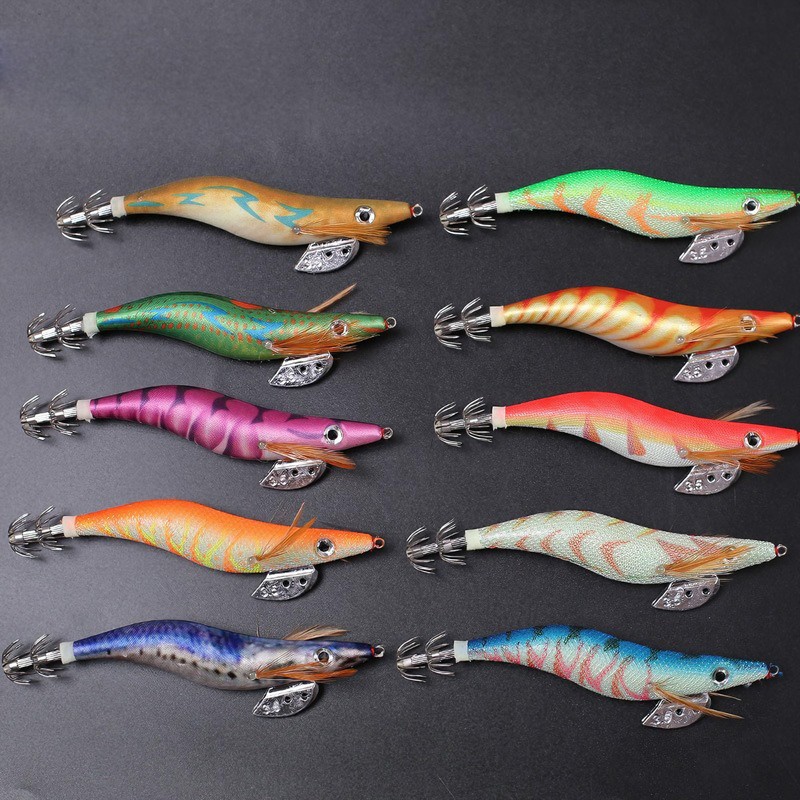 Squid Fishing Set, 3.0, No. 3.5, Set of 10, Flash