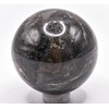47mm 155g Blue Flash Dark Larbadorite w/Tourmaline Inclusions Carved Sphere