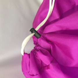 NY Tarp Company 30" x 40" Purple Nylon Drawstring Laundry Bag with Spring Lock Closure