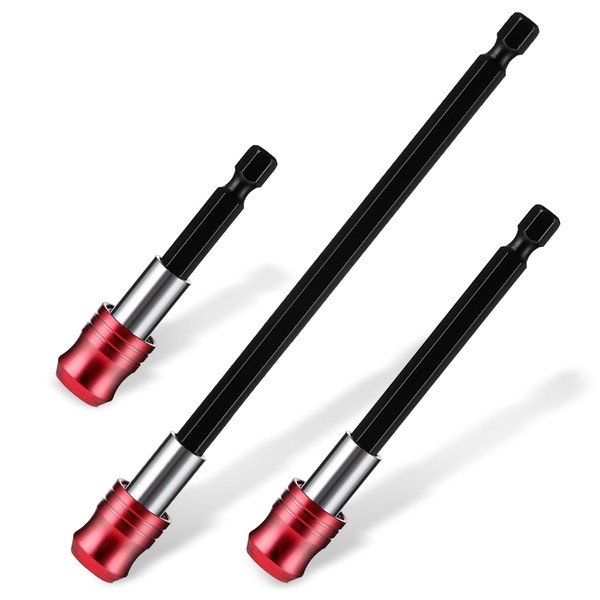 PEOVLVN Drill Bit Extension, 3 Pcs Drill Extension Bit Holder