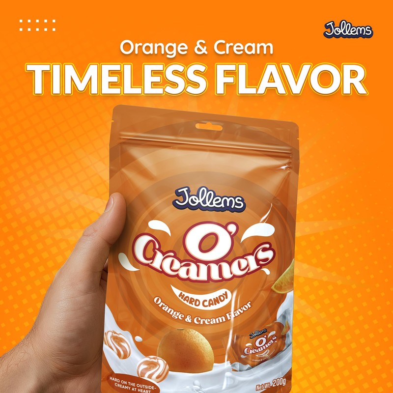 Jollems O’ Creamers Orange & Cream Flavored Hard Candy |
