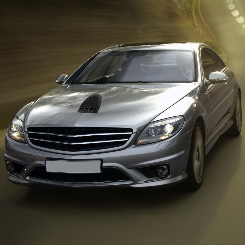 Engine Hood Vent Trim 35.5 X 32cm Carbon Fiber Style