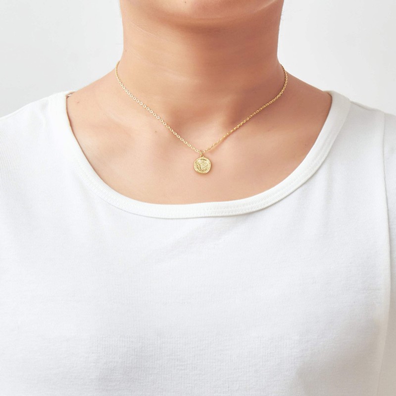 Philip Jones Gold Plated St Christopher Necklace