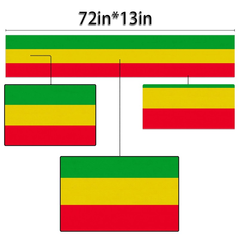 Sunwer Reggae Table Runner One Love Black History Month Juneteenth