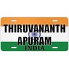 Thiruvananthapuram India Flag Metal License Plates | Countries and Cities