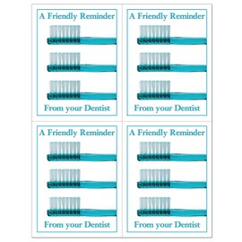 Laser Reminder Postcards, Dental Appointment Reminder Postcards. 4 Cards Perforated for Tear-off at 4.25" x 5.5" on an 8.5" x 11" Sheet of 8 Pt Card Stock. (500)