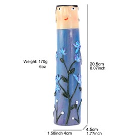 Spring Bud Vases, Bohemian Family Face Vase Boho Cute Home Decor, Character Vase Flower Plant Holder Bathroom Shelf Decor for House Decor Living Room Wedding Centerpieces (G)