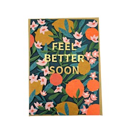 Paper Cut Art Feel Better Soon Floral Get Well Greeting Card by Alljoy Cards AL120