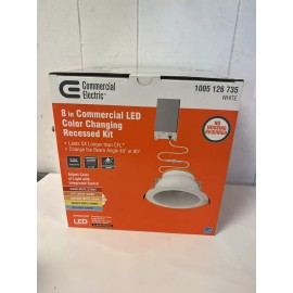 Commercial Electric 8” LED Recessed Light Kit - 1005126735 White